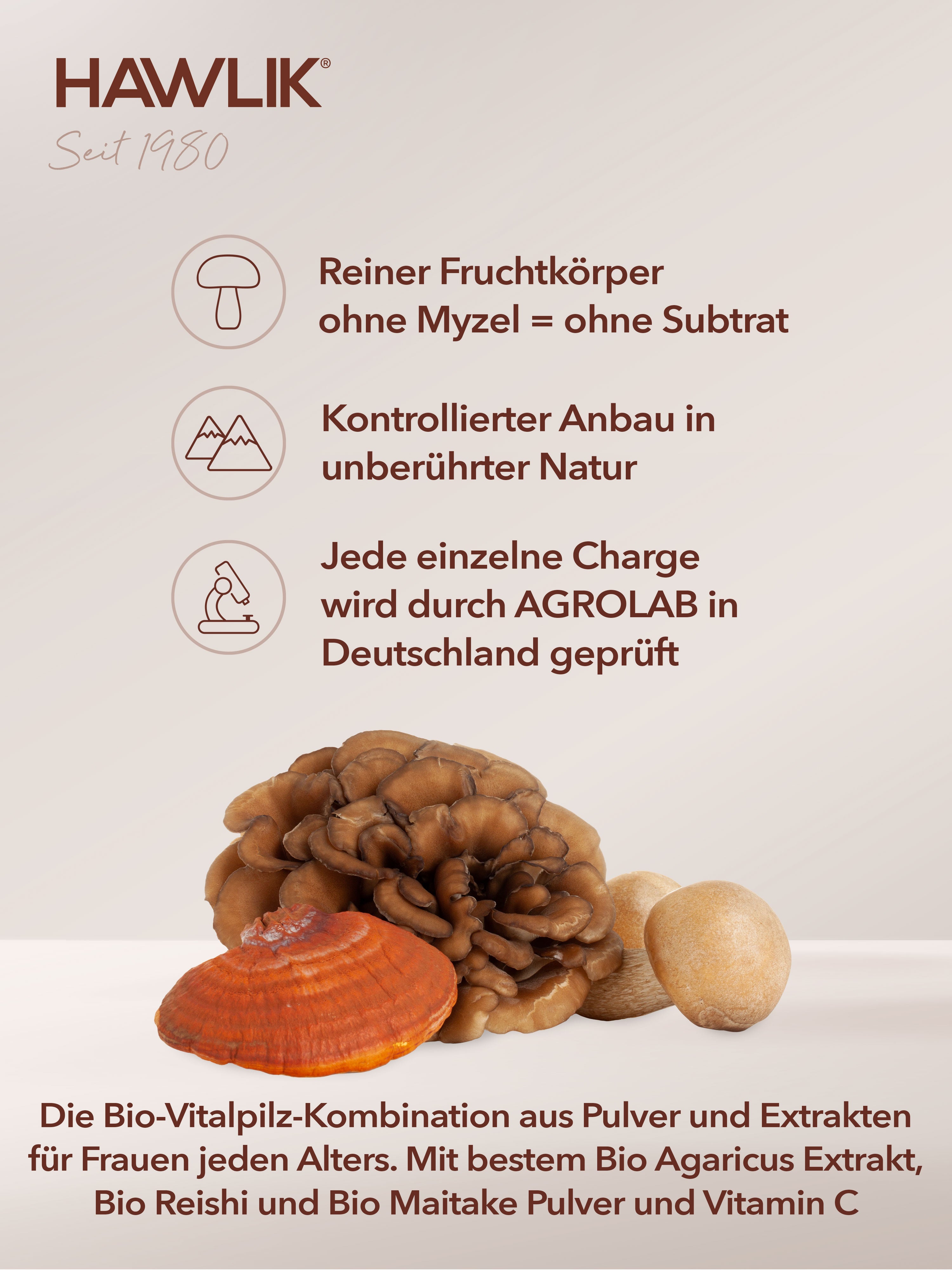 HAWLIK Women's Power Medicinal Mushroom Mix