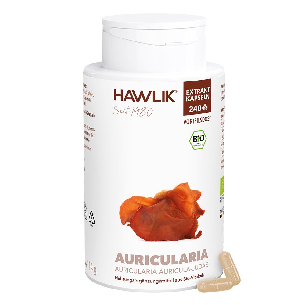 HAWLIK Bio Auricularia 240 Extrakt Kapseln