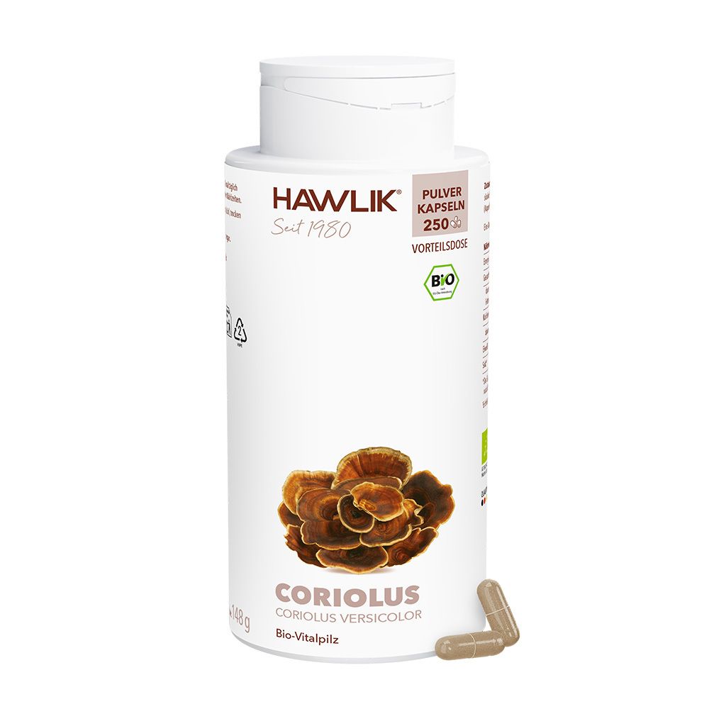 HAWLIK Bio Coriolus 250 Pulver Kapseln