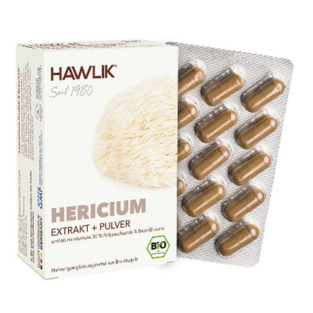 HAWLIK Bio Hericium (Lions´s mane) 60 Extrakt + Pulver Kapseln