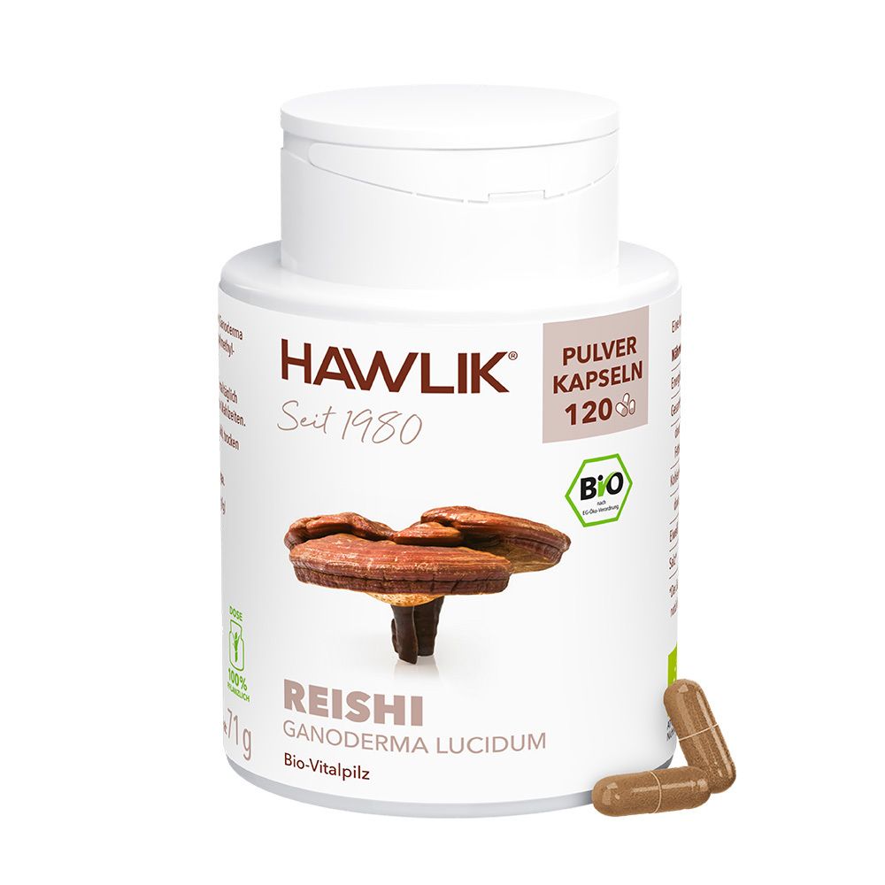 HAWLIK Bio Reishi Pulver 120 Kapseln