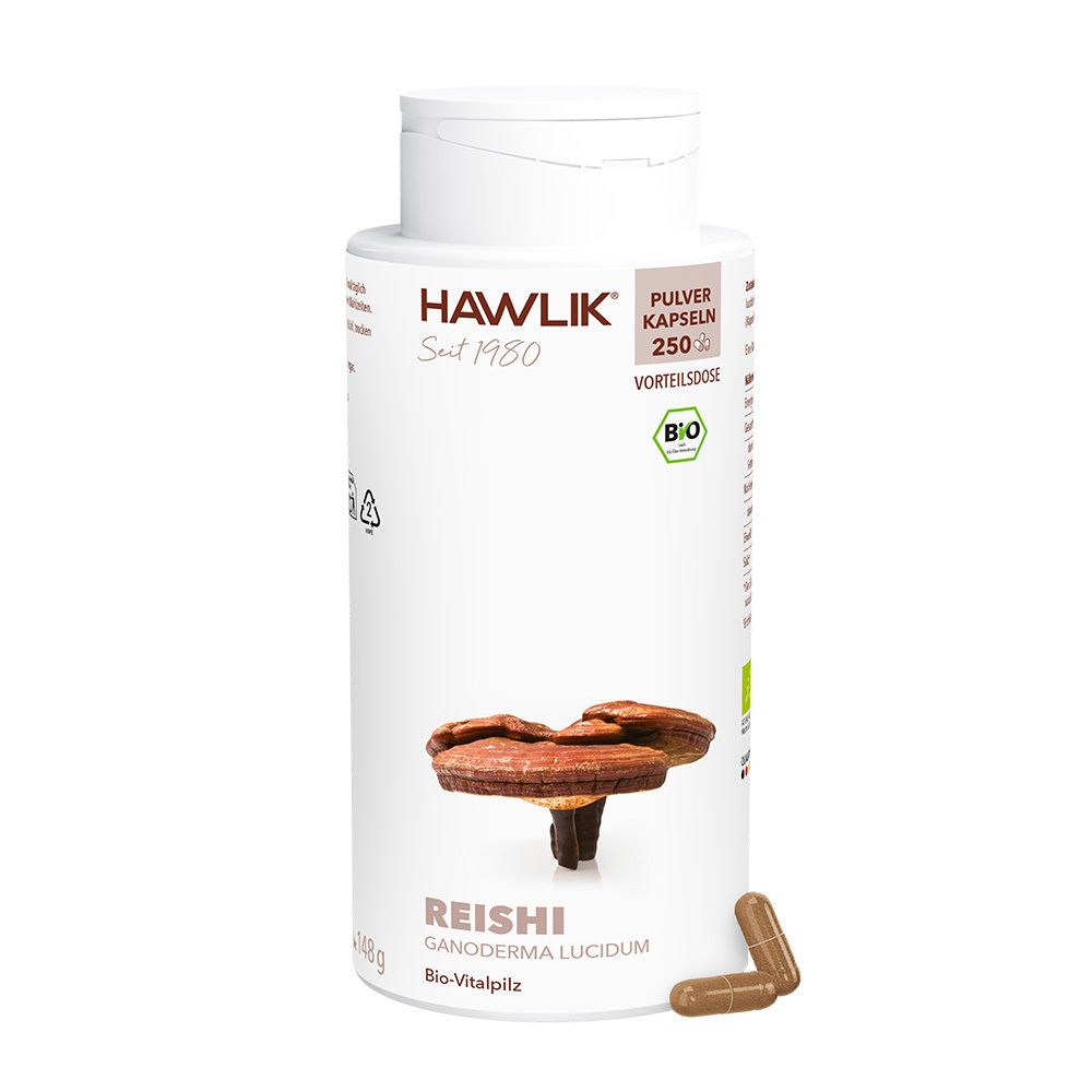HAWLIK Bio Reishi Pulver 240 Kapseln