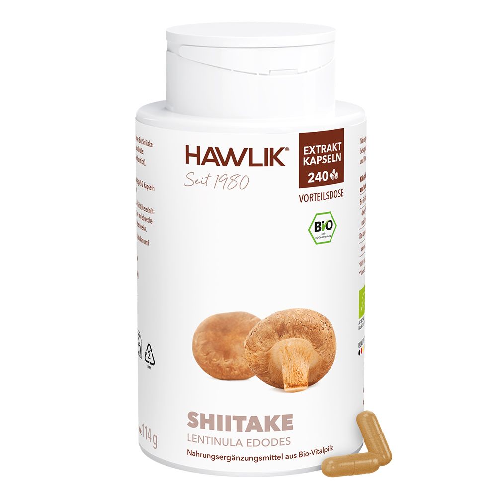HAWLIK Bio Shiitake 240 Extrakt Kapseln