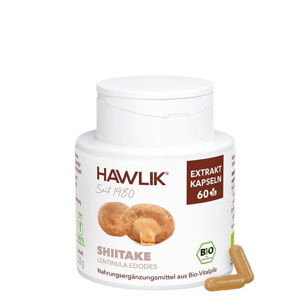 HAWLIK Bio Shiitake 60 Extrakt Kapseln