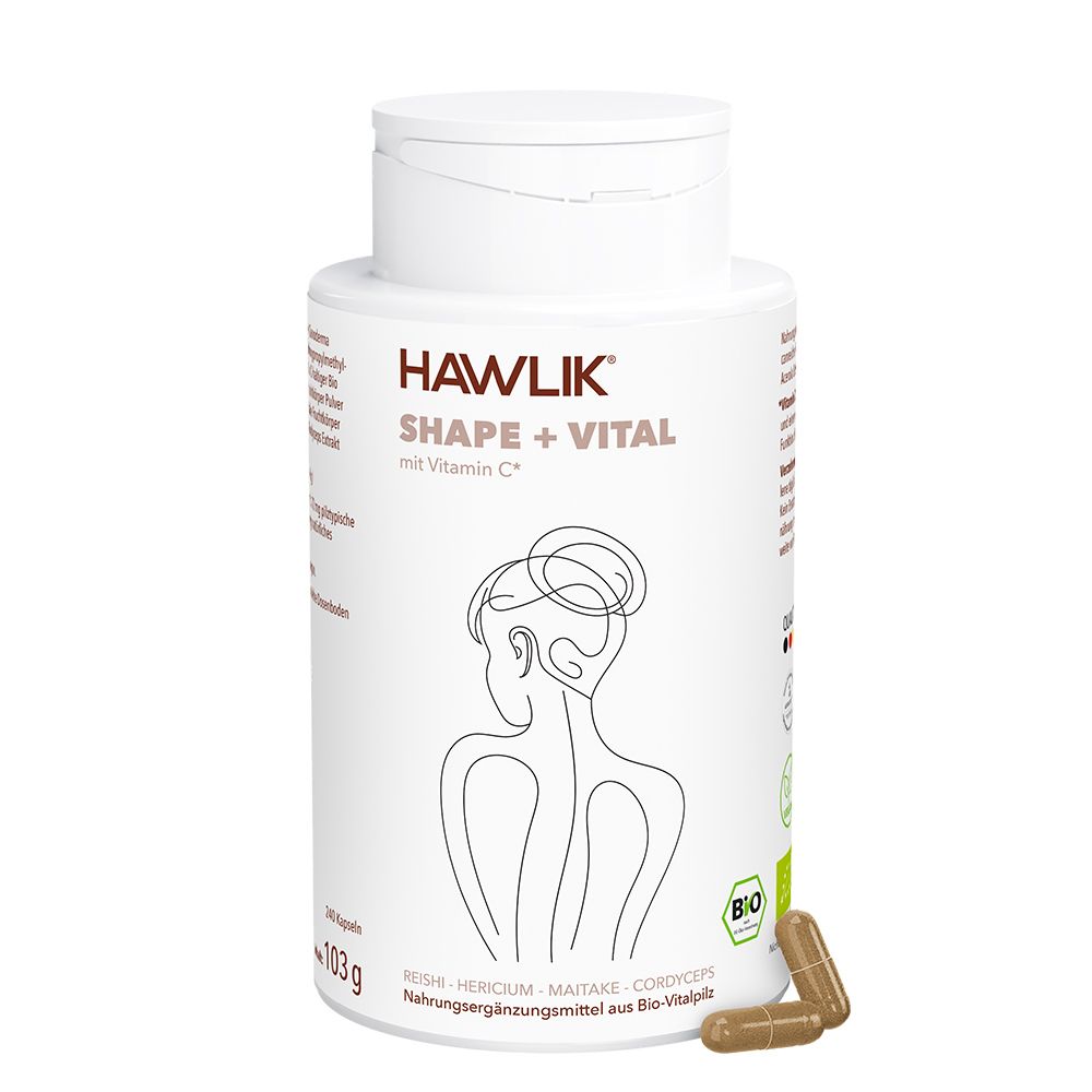 HAWLIK Bio Vitalpilz Mischung Shape und Vital 240 Kapseln