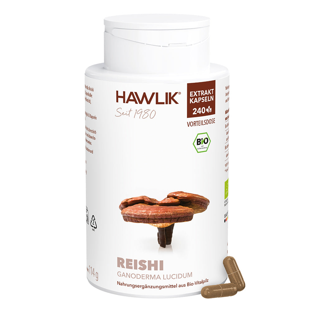 HAWLIK Reishi Extrakt Kapseln 240 Kapseln Dose