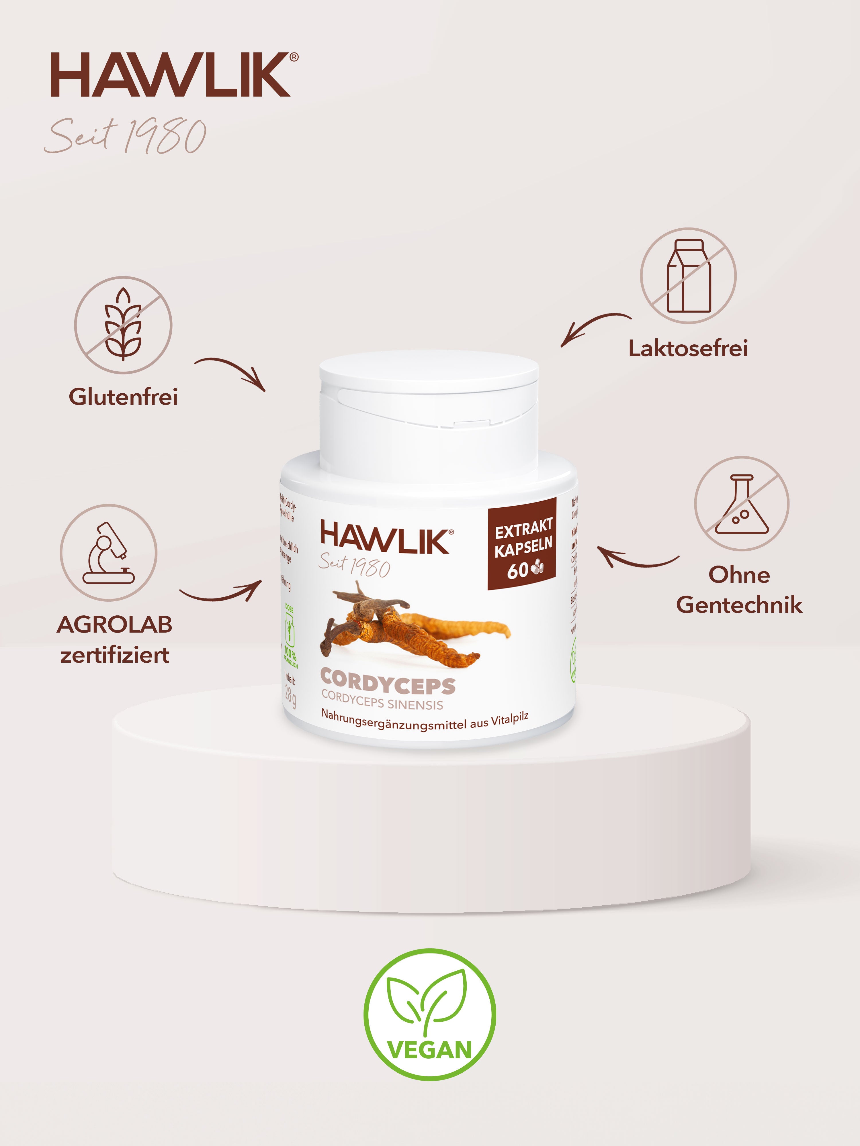 HAWLIK Cordyceps Extrakt Kapseln