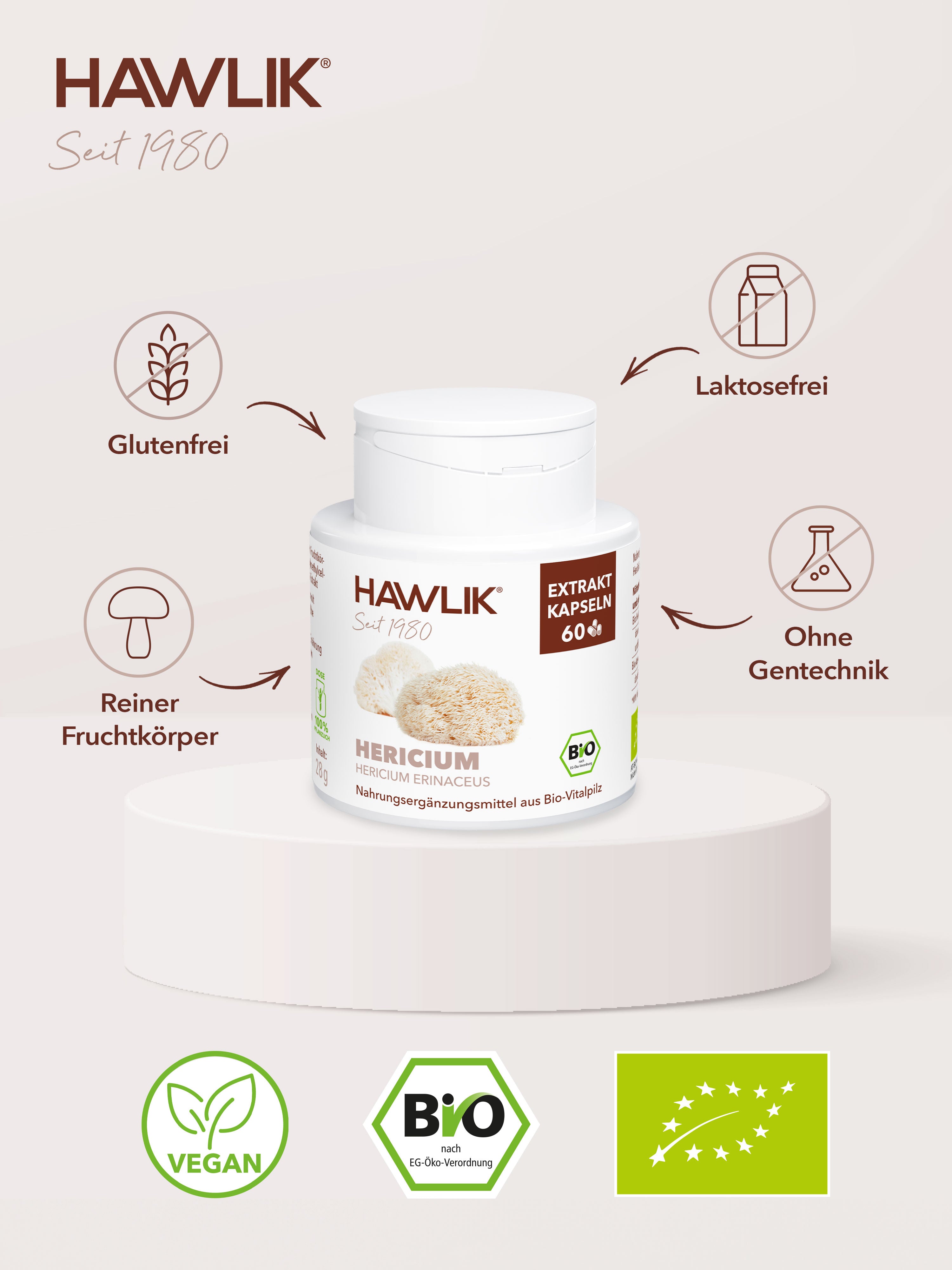 HAWLIK Bio Hericium Extrakt Kapseln