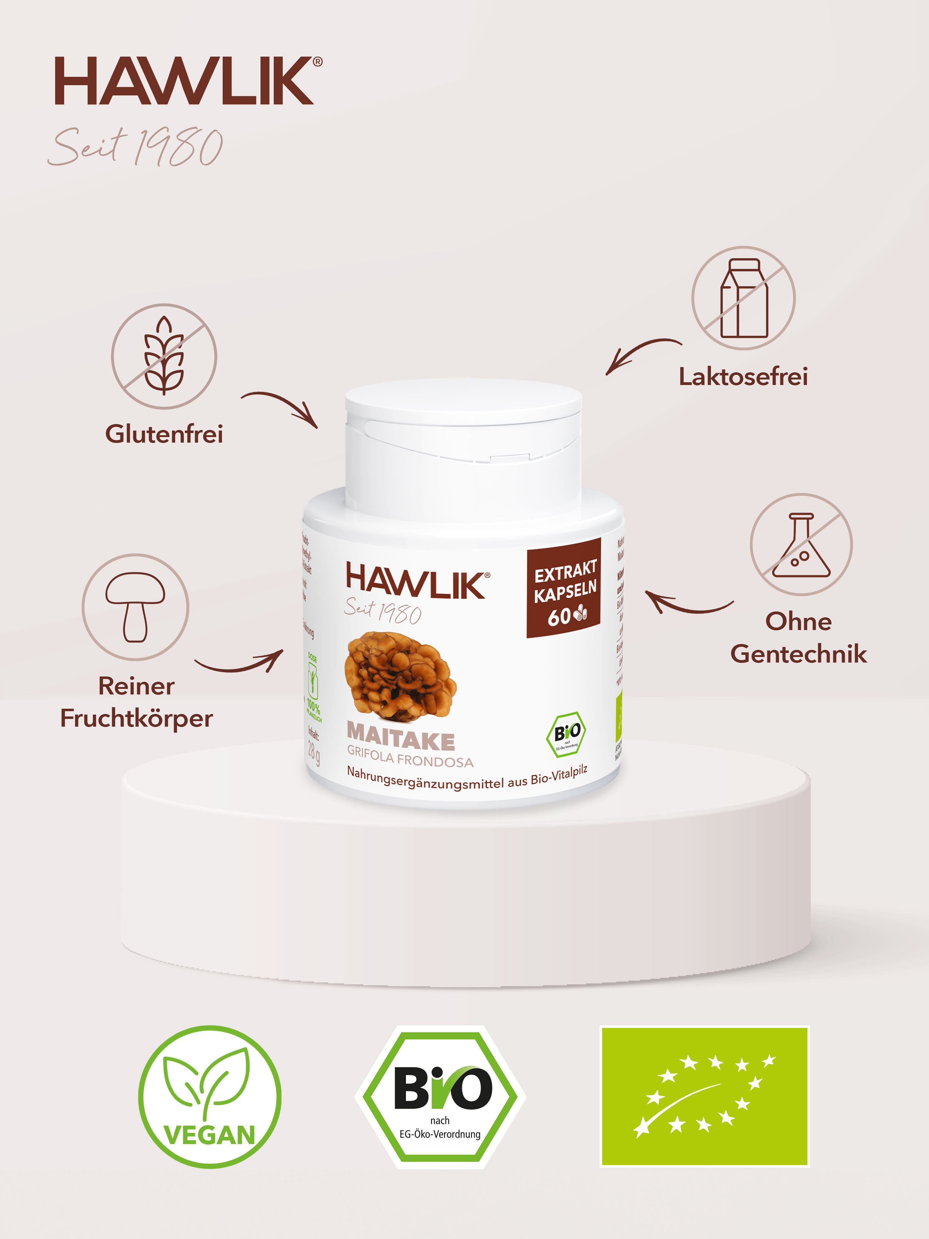 HAWLIK Bio Maitake Extrakt Kapseln