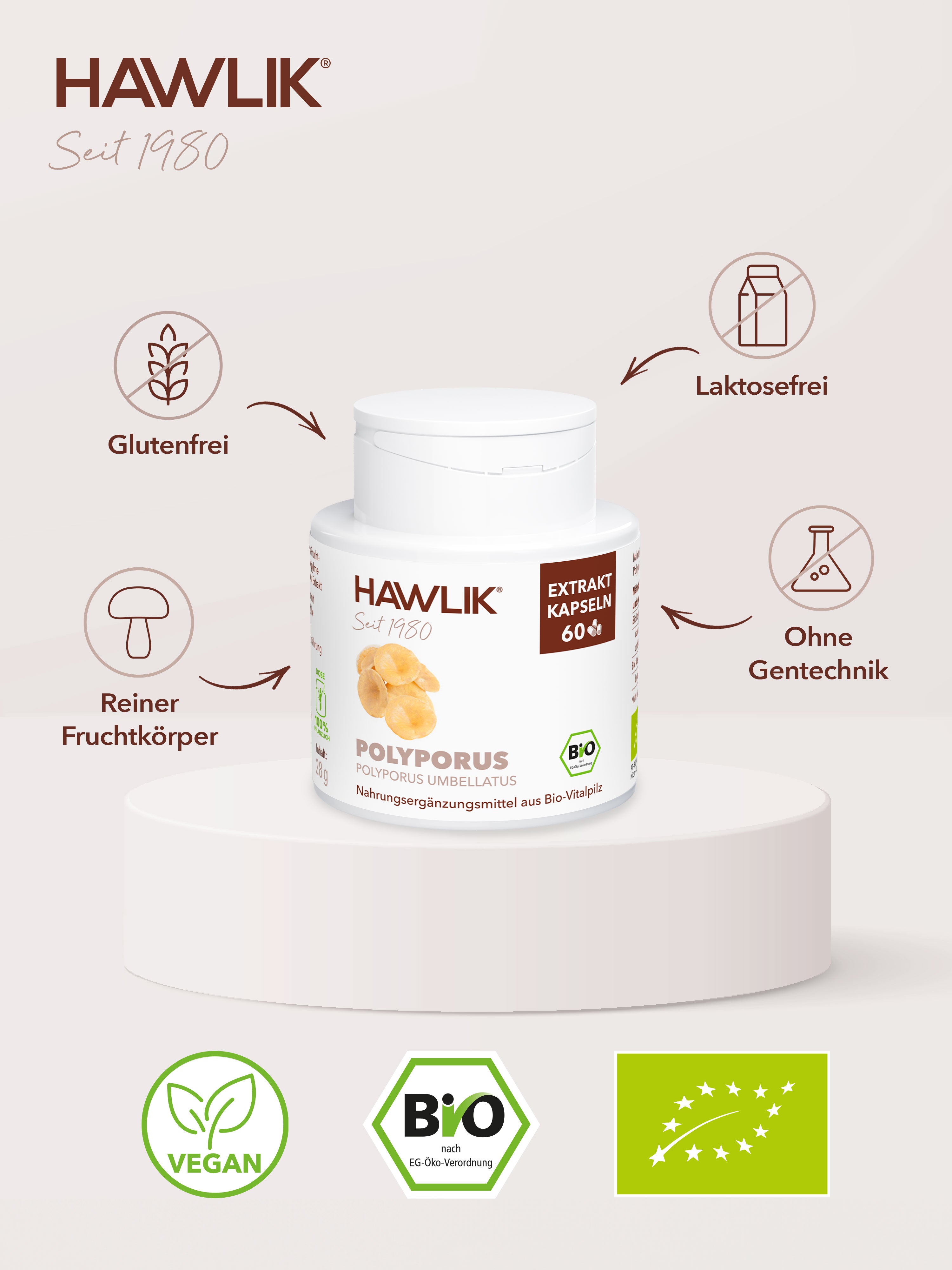 HAWLIK Bio Polyporus Extrakt Kapseln