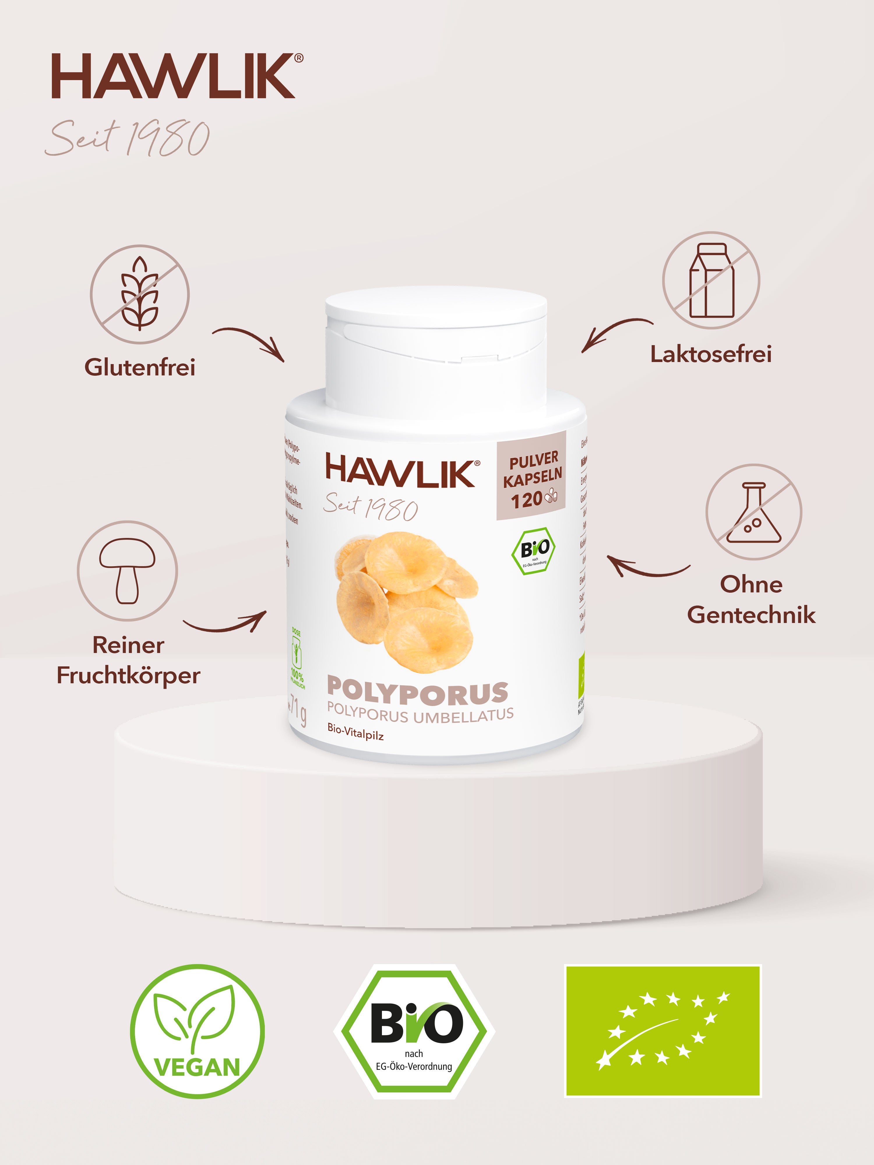 HAWLIK Bio Polyporus Pulver Kapseln
