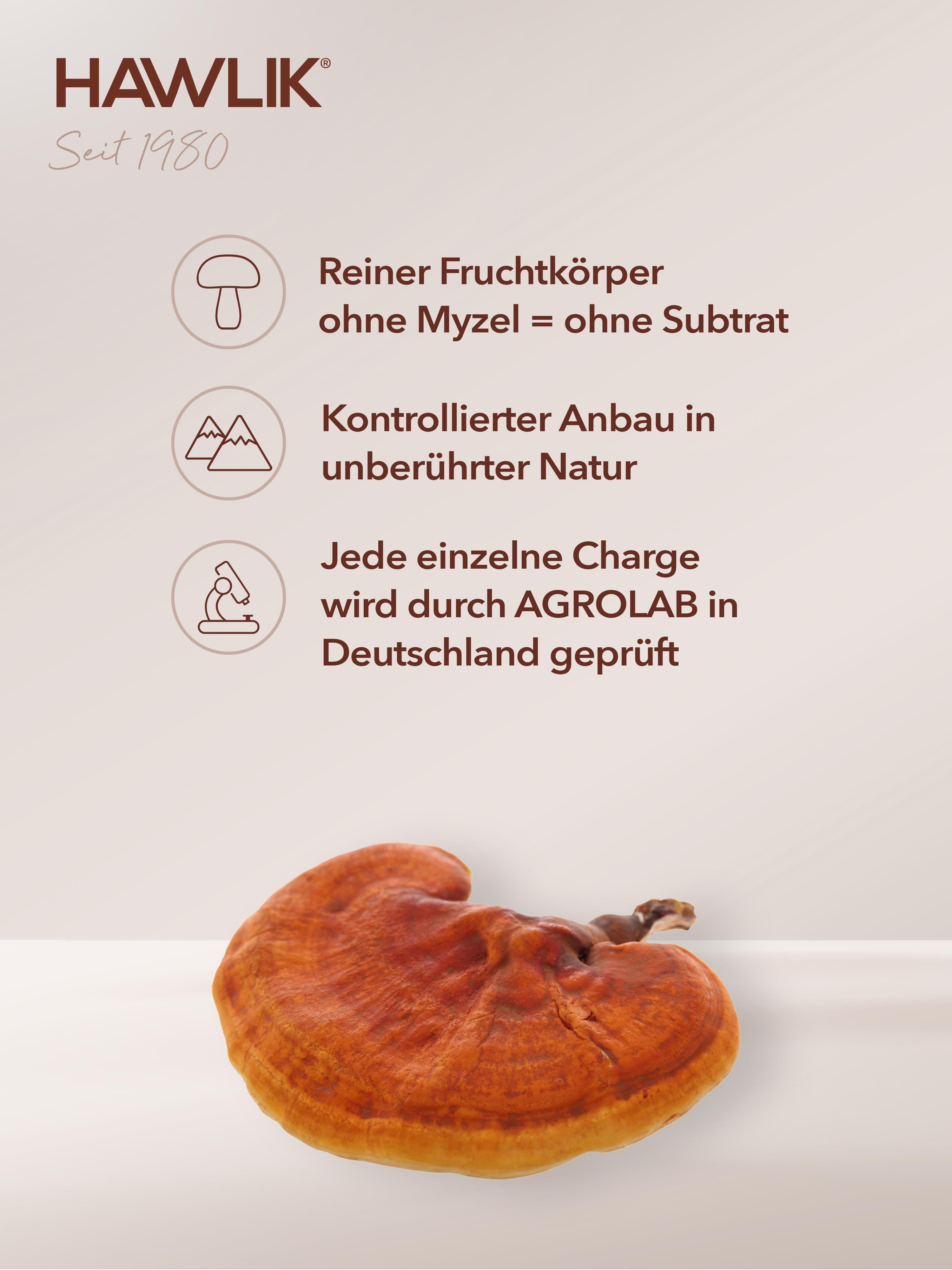 HAWLIK Reishi Extrakt Kapseln Qualitätsmerkmale