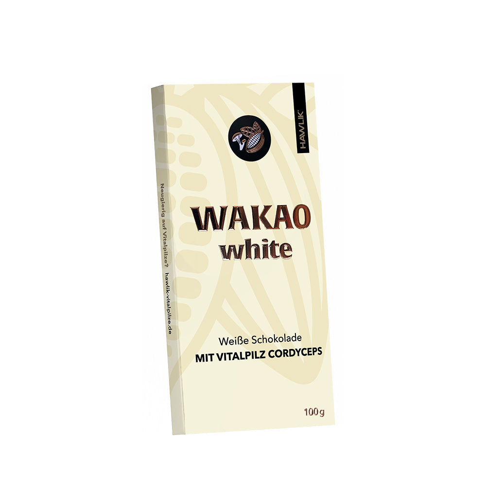 HAWLIK Weiße Schokolade mit Cordyceps Extrakt - 100 g