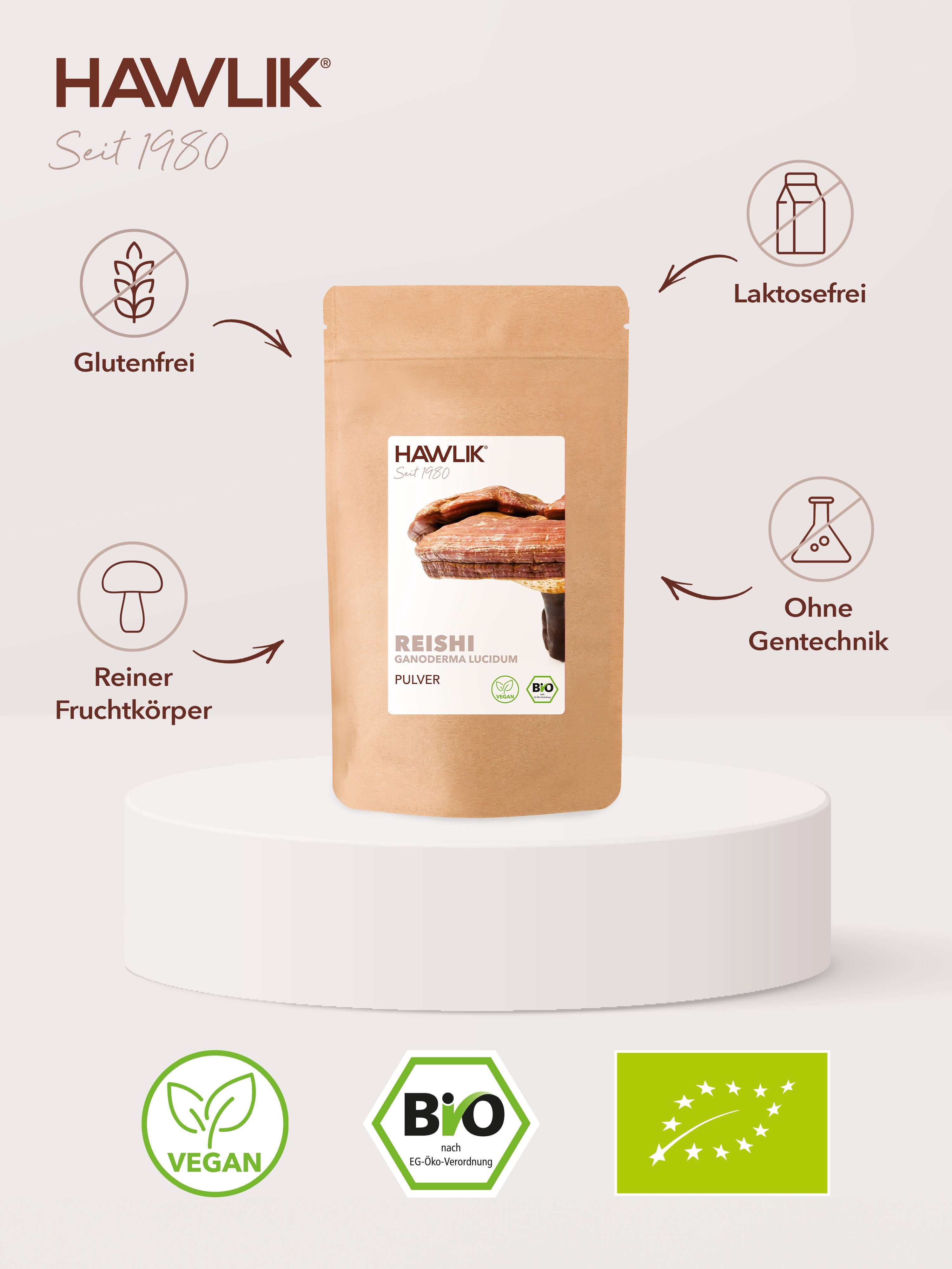 HAWLIK Bio Reishi Pulver