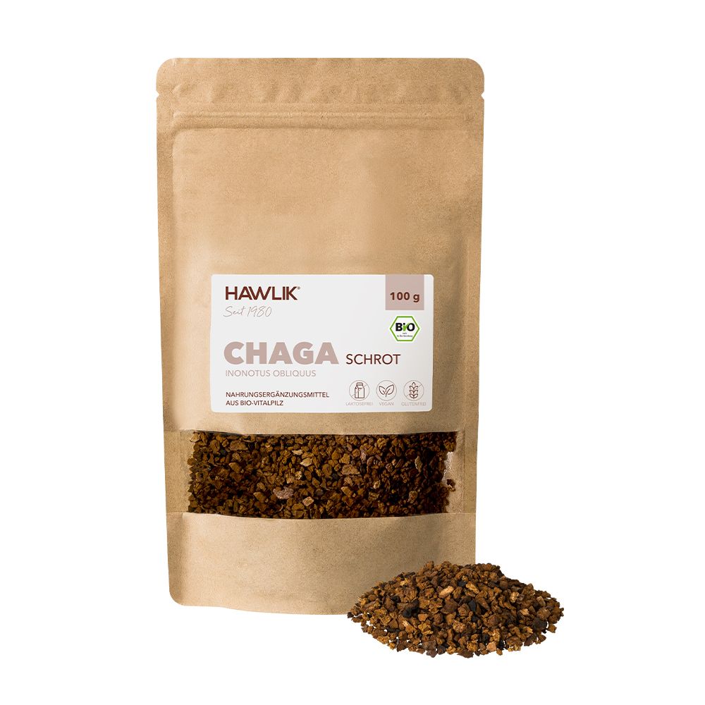 HAWLIK Bio Chaga geschrotet - 100 g