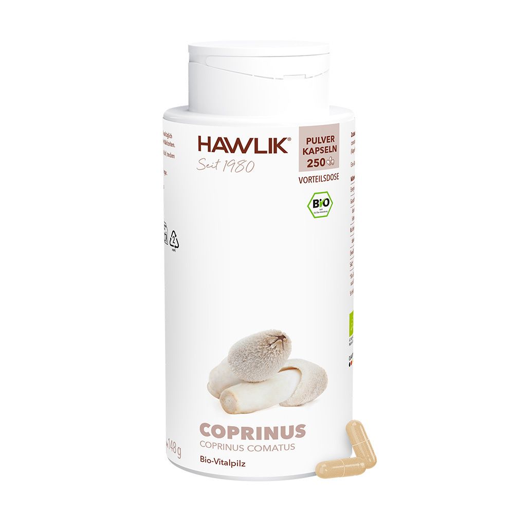 HAWLIK Bio Coprinus 250 Pulver Kapseln