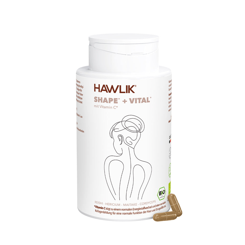Hawlik Shape und Vital mit Vitamin C Dose und Kapseln