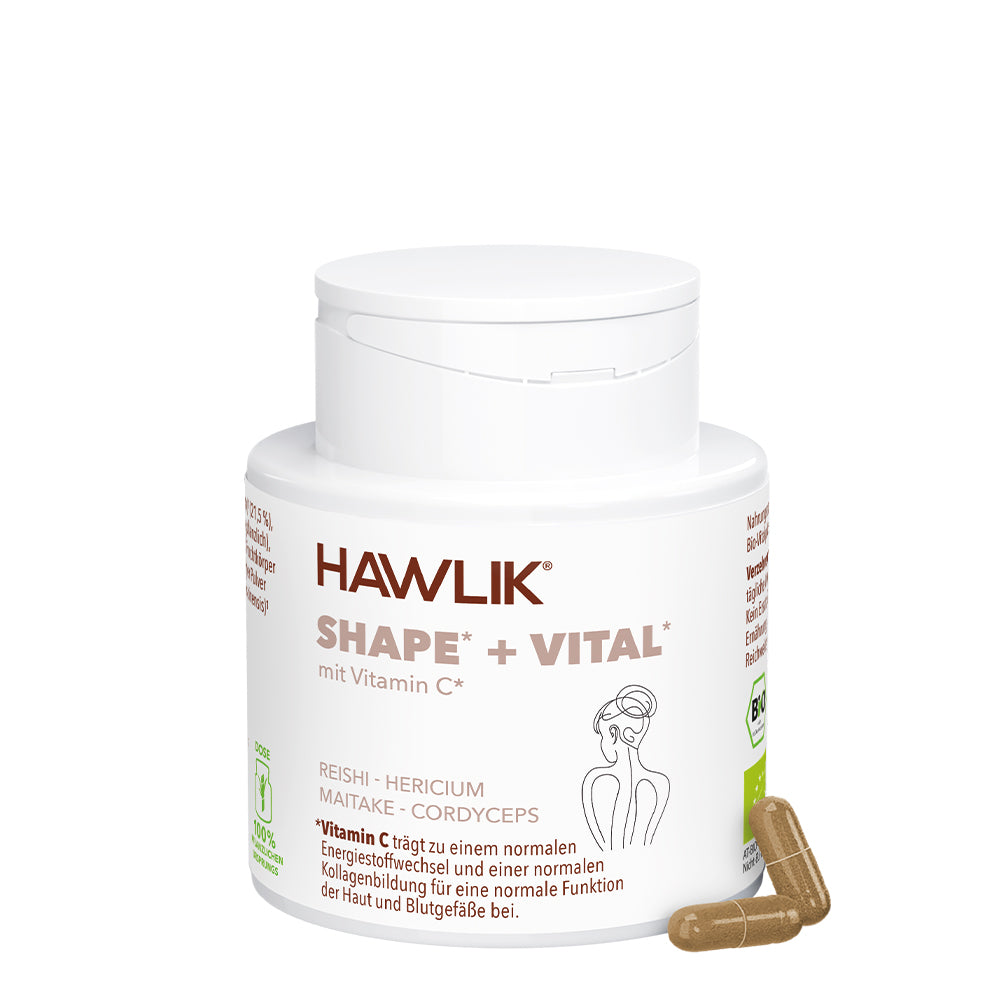 Hawlik Shape und Vital mit Vitamin C Dose und Kapseln