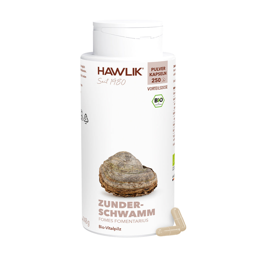 HAWLIK Bio Zunderschwamm Pulver Kapseln