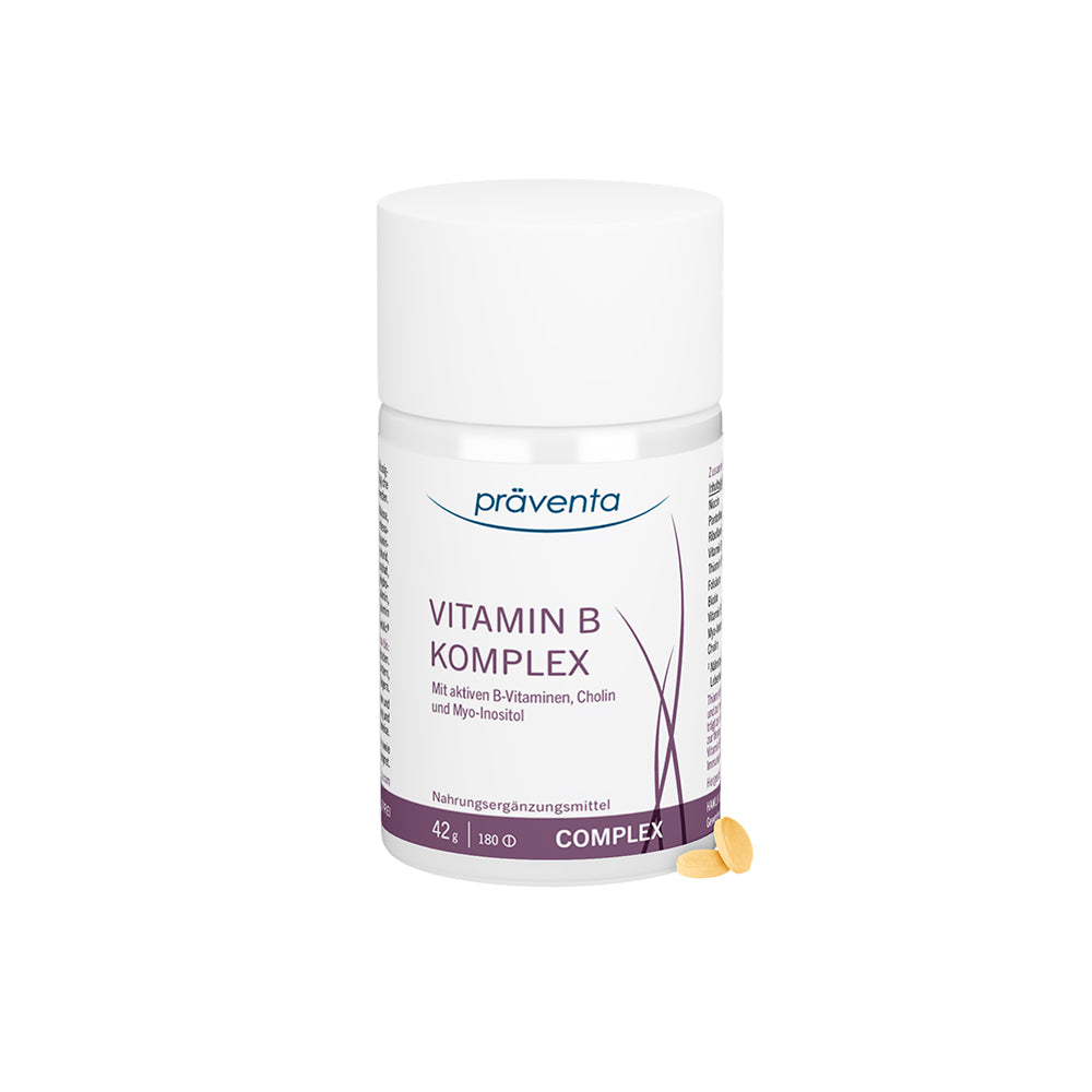 Präventa Dose mit Vitamin B Komplex und Kapseln