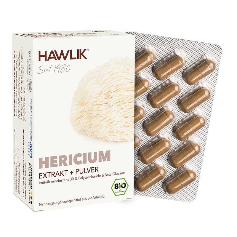 HAWLIK Bio Hericium Extrakt + Pulver 60