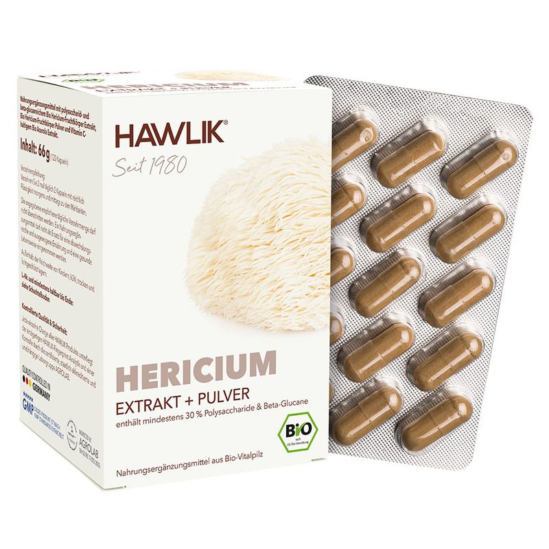 HAWLIK Bio Hericium Extrakt + Pulver 120