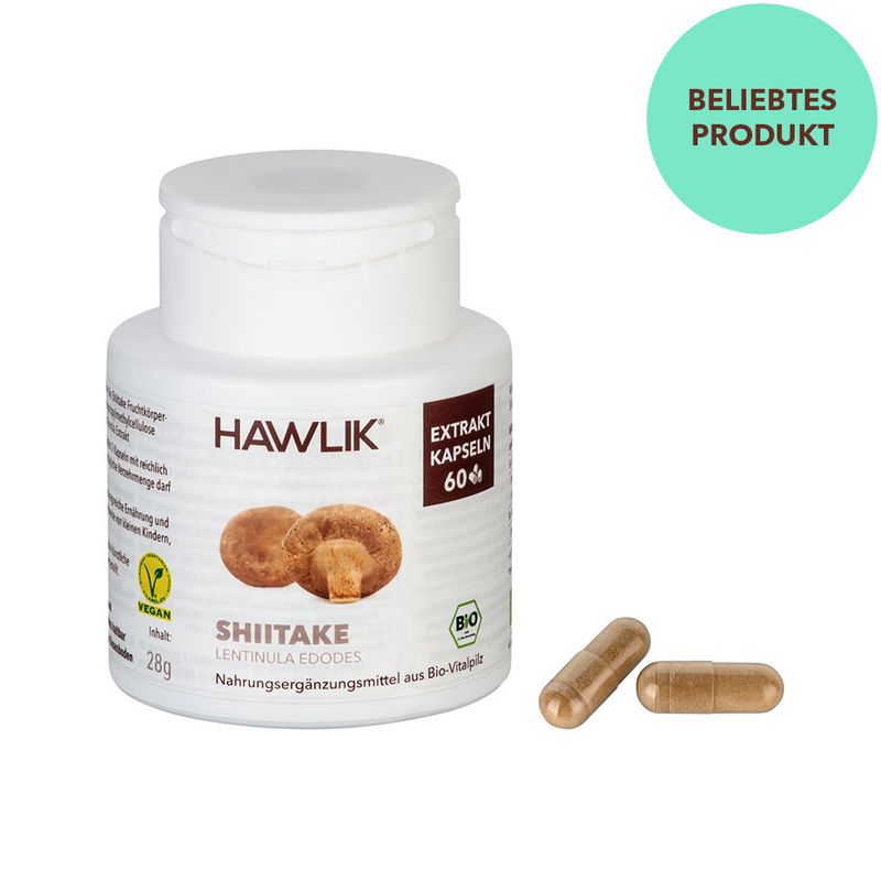 HAWLIK Bio Shiitake Extrakt Kapseln 60