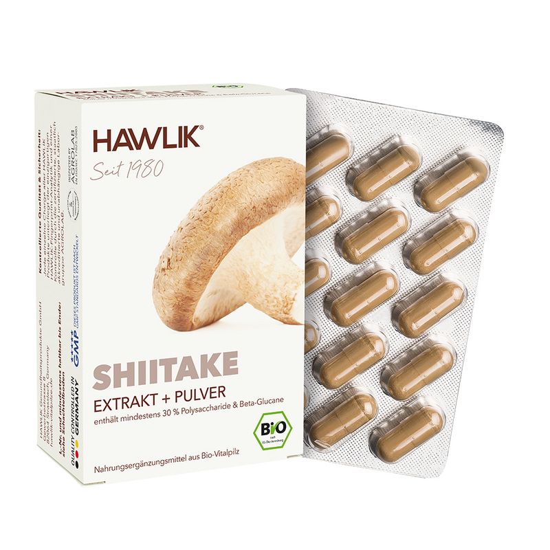 HAWLIK Bio Shiitake Extrakt + Pulver 60