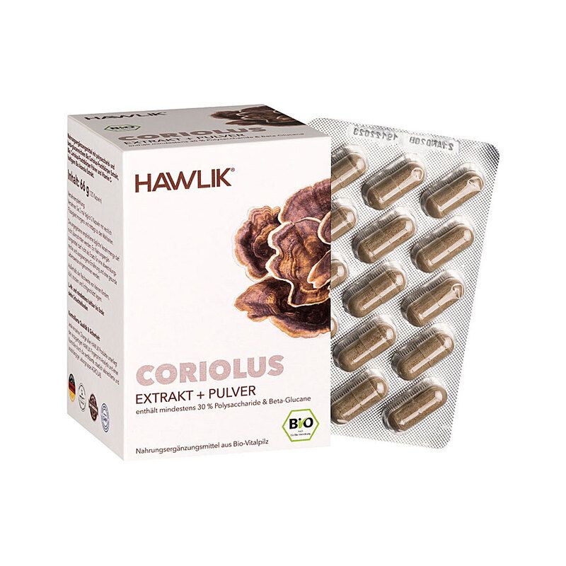 HAWLIK Bio Coriolus Extrakt + Pulver 120