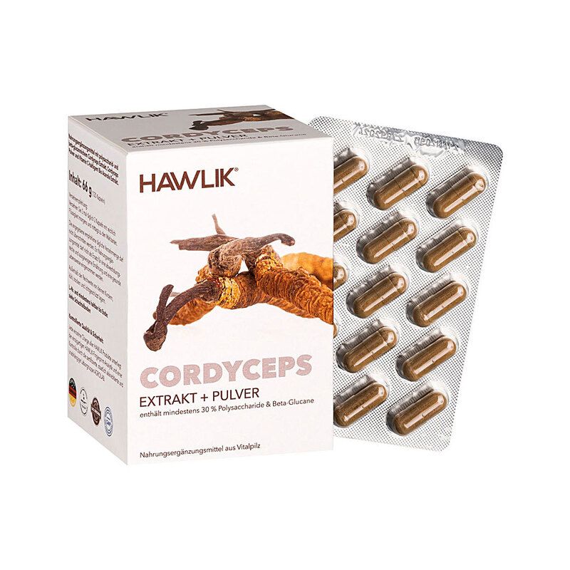 HAWLIK Cordyceps Extrakt + Pulver Kapseln 120