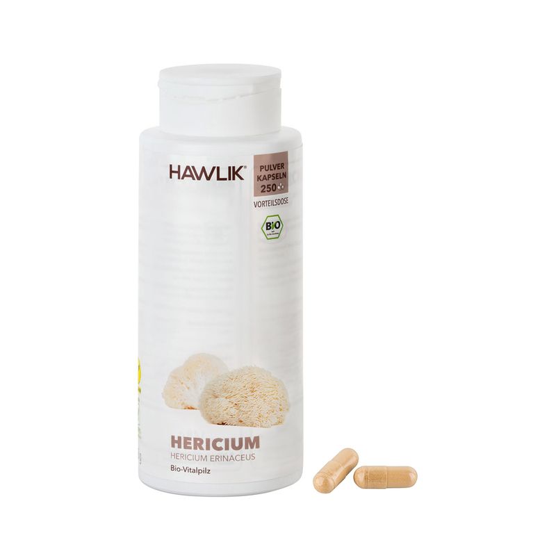 HAWLIK Bio Hericium Pulver Kapseln 250