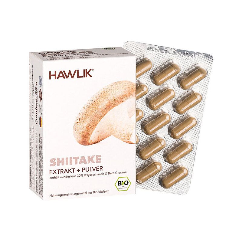 HAWLIK Bio Shiitake Extrakt + Pulver 60