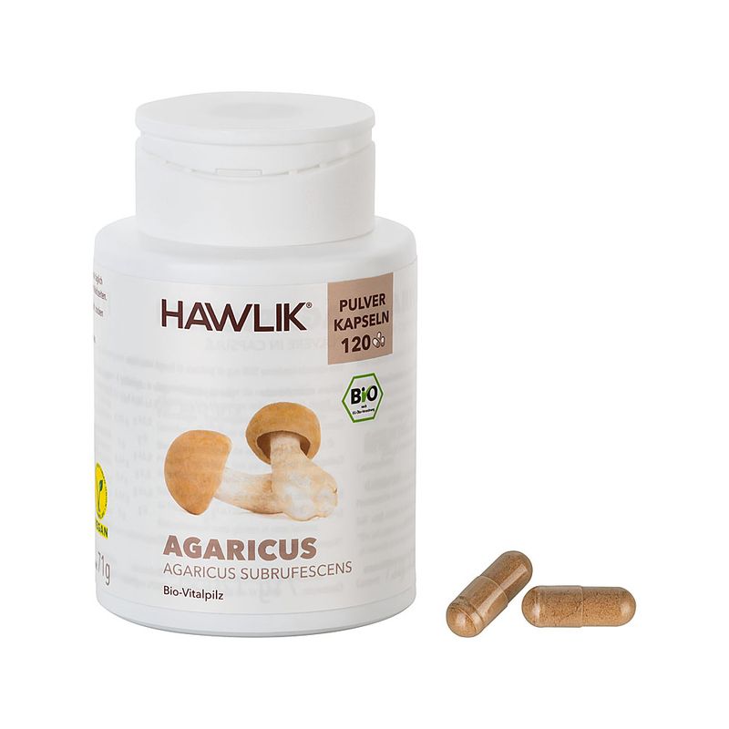 HAWLIK Bio Agaricus Pulver Kapseln 120