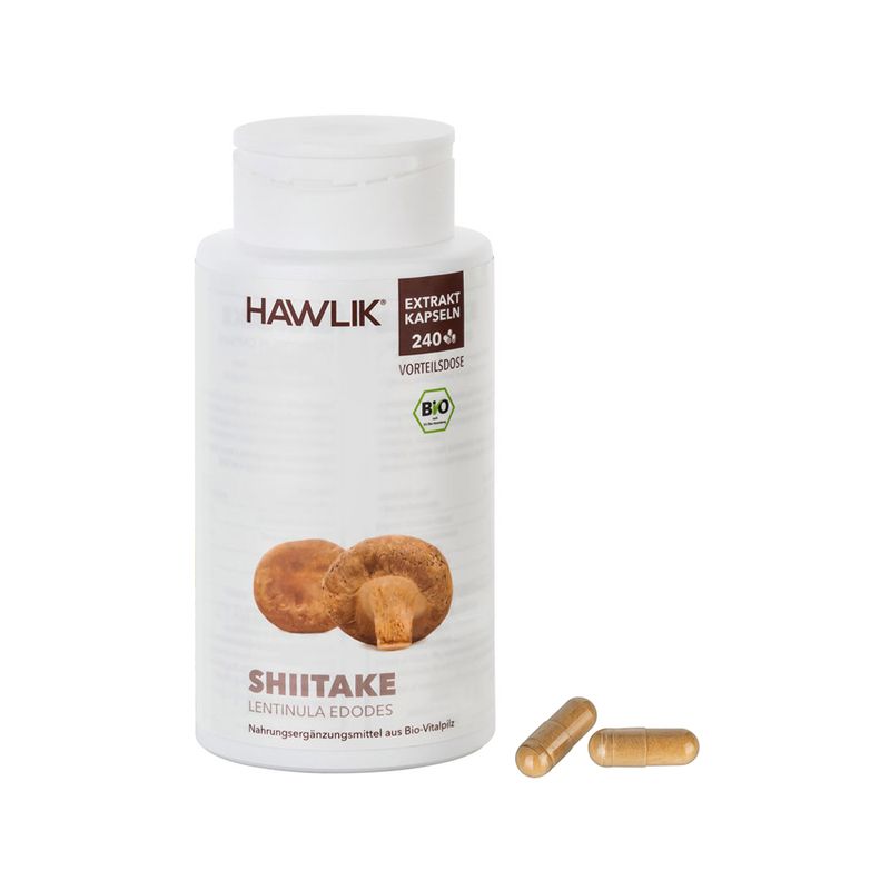 HAWLIK Bio Shiitake Extrakt Kapseln 240