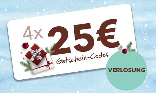 4 x 25 Euro Gutscheincode Verlosung