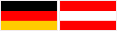 Flaggen Deutschland und Österreich