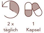 2 x täglich 1 Kapsel